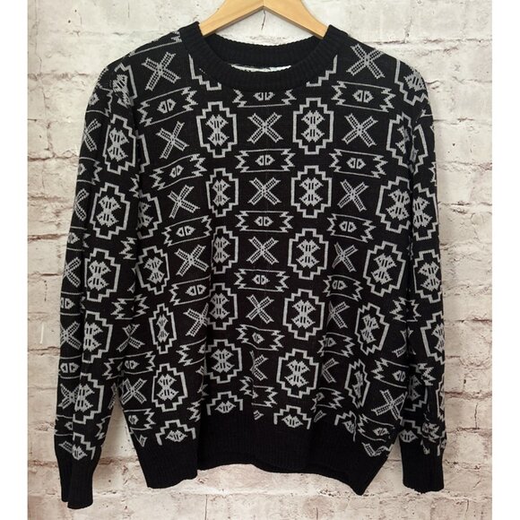 Vintage B.S.R. Sweater Men XL 80/90's Acrylic Geo Southwest Stranger Things - Picture 1 of 4